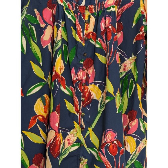 Anthropologie Maeve Women’s XL Tabitha Floral Swing Tunic Button Closure Dress - Picture 5 of 11